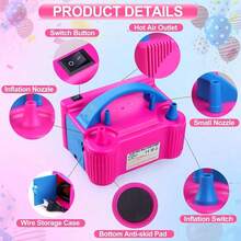 3 Boquillas de inflado Bomba inflador de globos con aire eléctrica para fiestas cumpleaños bodas eventos infantiles inflado rápido práctico fácil de transportar uso profesional y doméstico - Tipo de Enchufe A USA (110-127V) - Ver 6