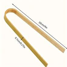 50pcs Wooden Tongs, Disposable Cooking Utensils, Mini Natural Bamboo Tongs For Cooking, Baking, Grilling, Suitable For Bubble Tea, Coffee Shops, BBQ, Food Clips, Kitchen Tools - Green - View 4