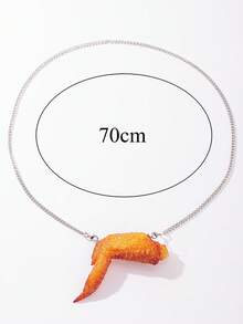 1 szt. męski naszyjnik z zawieszką w stylu hip-hopowym z imitacją ud kurczaka, skrzydełek i nuggetsów