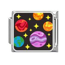 1/5/10/20/30/50pcs Stainless Steel Modular Bracelet Components, Romantic Starry Night Sky Series, DIY Detachable Bracelet Spring Cube