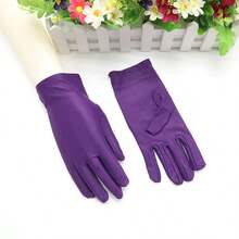 A Pair Of 22cm Milk Silk Elastic Short Riding Gloves, Suitable For Clothing Cosplay, Performances, And Fashion Decoration Holiday Gloves Christmas