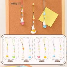 MIFFY 2 Pack Hase Süßer Cartoon Puppenanhänger, Kreatives Acryl-Handygurt-Accessoire, Entzückende Anhängerdekoration im Mädchenstil, Buntes Geschenk für Kinder