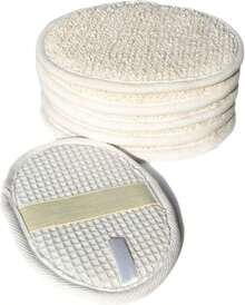 6Pack (Grande 6.3x4.3 pulgadas) Almohadilla Exfoliante para Cara y Cuerpo (100% Algodón Terry) Materiales de Tela Esponja de Luffa Cepillo Exfoliante para la Piel de los Hombres y Mujeres en el Baño, Spa y Ducha - 1 - Ver 3