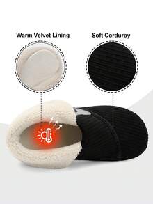 Leisfit Women's Soft, Fluffy, Comfortable And Warm Snow Boots, Adjustable Men's And Women's Household Slippers With Two Wearing Styles, Comfortable, Lightweight And Machine Washable, Equipped With Anti Slip Rubber Soles, Suitable For Indoor And Outdoor Wear - Black - View 4