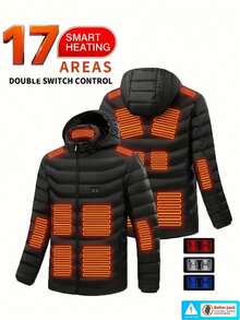 智能加热夹克 17 区电加热夹克 男女通用加热服恒温加热夹克（不含移动电源）
