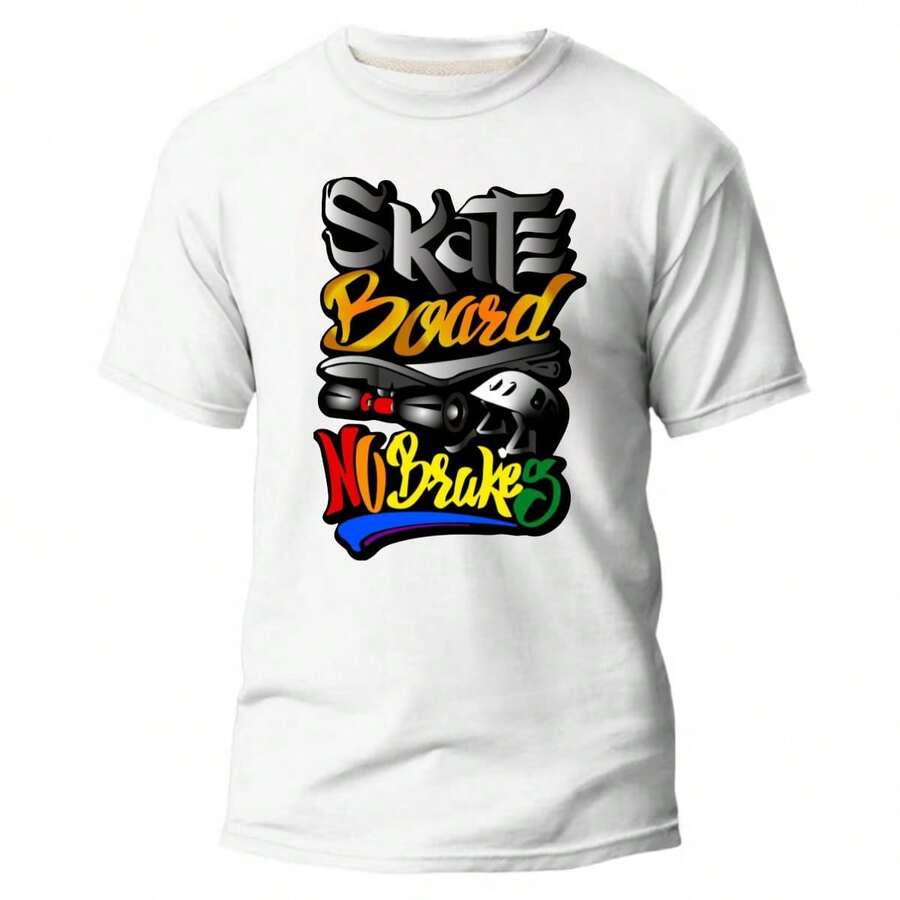 RADICAL SKEITISTA STREETWEAR T-SHIRT MEN'S SHIRT 100% COTTON UNISEX - 白色 - 查看 1