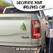 1pc Cute Christmas Tree Fridge Magnet - 3.15 Inch Colorful Decorative Star Top Smiling Face, Acrylic Holiday Decor Suitable For Refrigerator, Kitchen, Door - Christmas New Year Gift, 2D Flat