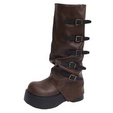 Women Over-The-Knee Boots - Brown - View 7