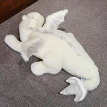 35.4" Peluche Dragon Plush, Soft And Sturdy Plushie Dragon Stuffed Animals For Kids And Adults, Kids Toys, Christmas Gifts,  Stocking Stuffers, Medium White Dragon Stuffed Animal - 白色 - 查看 5