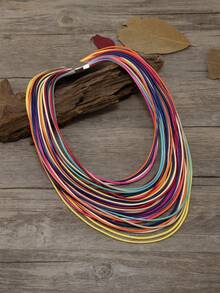 Collana a strati color block - Multicolore - Visualizzare 6