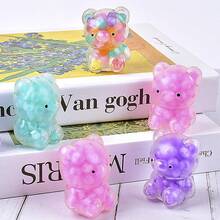 2/4/8/12/20Pcs 2 Inch Squeeze Toys Candy-Bear Stress Relief Toy Hand Fidget Sensory Office Desk Squishies Toy,Squish Sensory Stress Balls Squeeze Ball For Adults Party Favors Gifts,Fidget Toy,Best Calming Tool To Relieve Anxiety,Vent Mood And Improve Focus,Birthday Party Favours,Gift Bag Fillers ﻿ - Blue - View 6