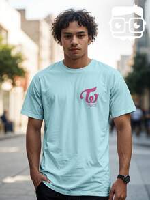 Twice Kpop Mina 97 Korean T-Shirt Ref 2357 VEST NERD - Màu xanh nhạt - Xem 3