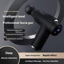 Upgraded Massage Gun, Suitable For Full-Body And Arm And Back Massage. 6/32-Speed Deep Tissue Massage Gun, Four Changeable Heads, Multiple Ways To Relax Muscles. Handheld Electric Muscle Massager, Suitable For Muscle Relaxation During Exercise And Fitness. Mini Version And Upgraded Version Available, Convenient And Durable, Exercise Helper - Black - View 8