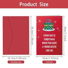 1 张，同事圣诞贺卡，给同事的有趣圣诞贺卡，给工作朋友的俏皮圣诞贺卡，给工作闺蜜老板的圣诞快乐礼物（礼物） - 均碼 - 查看 2