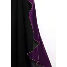Women's Medieval Cloak Renaissance Velvet Cape With StandUp Collar Queen Princess Costume Halloween Christmasgift - 紫色 - 查看 4
