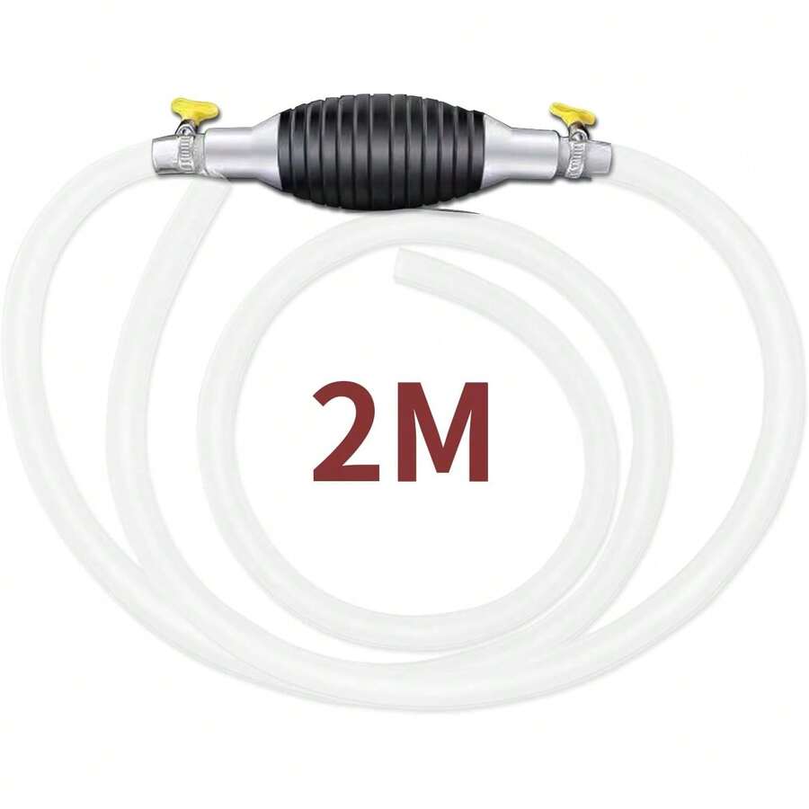 Bomba de sifón,Bomba Manual Pro Fuel para Gas, Aceite, diésel y Agua, Manguera de sifón de Gasolina, Bomba de sifón de Transferencia de Combustible de Agua de Aceite de Gas(2M) - 2 millones - Ver 1