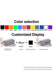 1 pieza, Proceso de bordado, Estuche para lápices, Letras y números personalizables, Material de poliéster, Cremallera de nailon, Gran capacidad, Estuche portátil para lápices, Adecuado para la escuela y la oficina, Regalo creativo para el Día de Acción de Gracias, Navidad, cumpleaños, Halloween, Vuelta al colegio, Caja de lápices, Multifuncional, Ornamental, Reutilizable, Moderno, Colorido, Lindo, Vintage, Dibujos animados, Kawaii, Personalizado, Único, Personalizado, Trabajadores, Clientes, Estudiantes, Para negocios/trabajo/oficina, Para la escuela