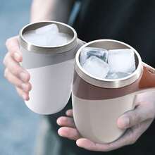 USB Rechargeable Self-Stirring Coffee Mug - Coffe Cup,High-Speed Magnetic Stainless Steel Travel Mug, Keeps Drinks Hot Or Cold, Perfect For Office, Cooking, And Outdoor Use, Ideal For Holidays And Everyday Convenience, Office Drinkware | Ergonomic Handle | Stainless Steel Mug, Best For Christmas, Perfect For Thanks Giving,Back To School - Coffee Brown - View 6