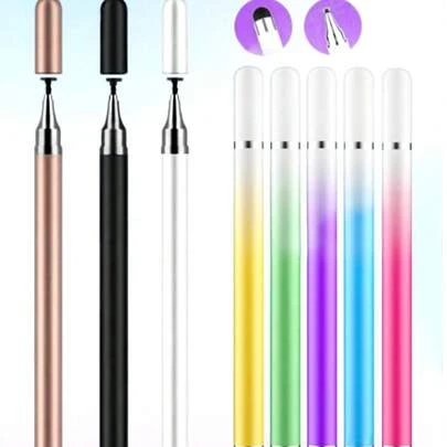 2-In-1 High Precision Silicone Disc Tip Stylus Pen For Smartphones, Tablets, Drawing, Writing - Compatible With Apple IPad, Tablets, Capacitive Screens