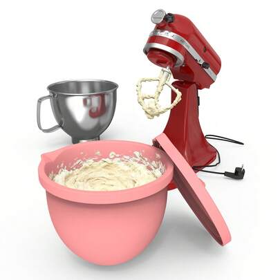 1pc Silicone Liner Pad, Inner Bowl Replacement For Mixer With Lid, Easy To Clean Mixing Bowl Liner. Kitchen Accessories, Dough Bowl, Fermentation Bowl! Mixer Accessories! Kitchen & Baking Supplies