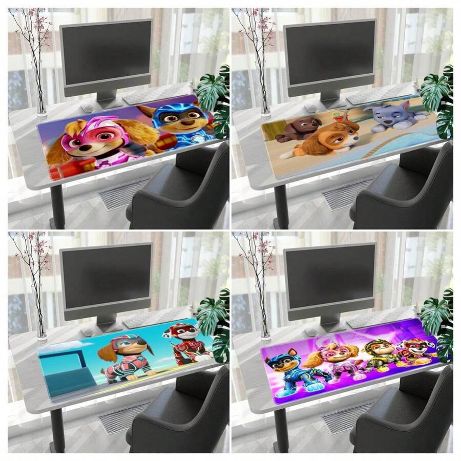 1pc  Cartoon Characters Printed XXL Mousepad, Multi-Functional Desk Mat For Gaming, Office, And PC, Soft Rubber Material With Non- Base, Smooth Surface, Perfect Gifts For Kids,  Fans, Family And Friends, Mouse Pads For Desk