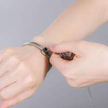 Couple Bracelet Concentric Lock Love Lock Titanium Steel Key Bracelet - Silver - View 7