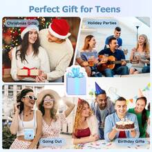 Cámara instantánea CAMKORY, cámara frontal y trasera dual para selfies con tarjeta de 32GB + 4 rollos de papel de impresión, cámara digital de 48MP 1080P para regalos de Navidad, cumpleaños y vacaciones, cámara digital portátil para imprimir para niños, niñas y principiantes