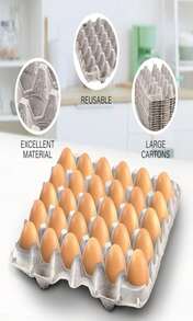 MT Products Pulp Fiber Egg Flat Cartons Holds 30 Eggs - Egg Crate For Chicken Farm - Made In The USA - MàuA - Xem 8
