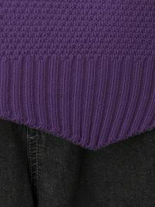 大码休闲纯色圆领针织毛衣背心