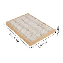 Bamboo Jewelry Organizer Tray With 24 Compartments – Elegant Display Tray For Necklaces, Earrings, Bracelets – Ideal For Home, Salons & Boutiques