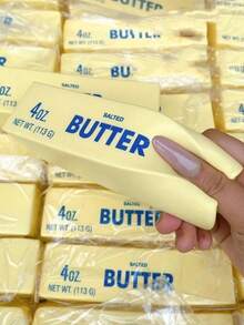 1pc Butter Stick Squeeze Model - Soft, PU Material, Yellow - Perfect For Adults, And Suitable For Party Games, Holiday & Christmas Gifts