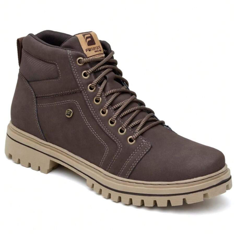 Men's Combat Boot Comfortable, Resistant, Urban And Casual - 鏽棕色 - 查看 1