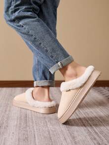 Women's Thermal Lined Warm Slippers For Indoors, Thick Anti-Slip Comfortable House Shoes For Bedroom, Autumn/Winter