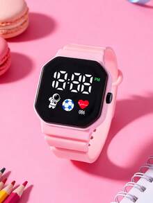 1pc Fashion LED Children's Electronic Watch With Time & Date Display, Suitable For Teenagers, Ideal Gift For Kids, Suitable For Daily, School, Sports - Multicolor - View 8