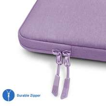 ZYB Funda para portátil de 13-16 pulgadas, compatible con MacBook Air 13/15 M1/M2 (2012-2025), Pro 13/14/15/16 (2010-2022), Chromebook HP de 14-15.6 pulgadas, Surface Laptops, a prueba de golpes, resistente al agua, con bolsillo para accesorios - Morado - Ver 6