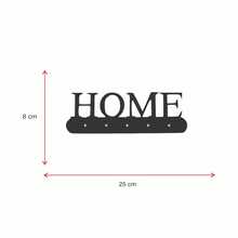 Porta Chaves Decorativo Autocolante em MDF 3mm Preto Home - Preto - Visão 2