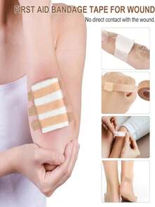 3卷睫毛延长胶带、鼻形塑形胶带、微孔胶带、透气易撕纸胶带、睫毛隔离胶带、一次性无纺布胶带、肤色纹身和疤痕胶带 - 彩色 - 查看 4