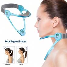 1pc Adjustable Neck Brace, PP Material, Cervical Support, Anti-Sagging Straps With Elastic Pads, Improve Posture,Neck Braces Health Care Neck To Prevent Head Low - Multicolor - View 3