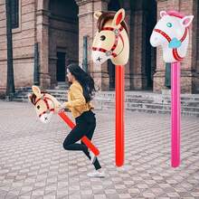 10/4/2/1 buc. Băț gonflabil de 37 inch, băț gonflabil cu cap de cal cowboy, balon cu băț de ponei, potrivit pentru petrecere, petreceri tematice de ziua de naștere, decorațiuni interioare, recuzită foto pentru reuniuni de familie