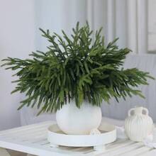 Branches de pin artificiel en neige - parfait pour la décoration de Noël et d'hiver à la maison, accents de dessus de table