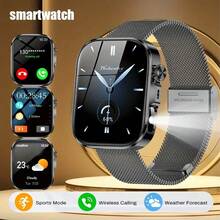 ERUN The Latest Smartwatch With Touch + Physical Buttons, Magnetic Charging, 180 MAh Battery, Water Drink Reminder, Sleep Monitoring, Call Reminder, Message Reminder, Sedentary Reminder, Alarm Reminder, Stopwatch, Bluetooth Calling, Bracelet Finder, Wrist Raise To Light Up Screen, Weather Notification