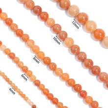 1 chuỗi hạt ngọc bích đỏ tự nhiên hình tròn 4/6/8/10/12mm, dùng để làm trang sức, vòng tay DIY và phụ kiện thủ công. - Đỏ - Xem 6