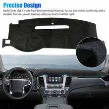 Dashboard Pad Dash Cover Mat For 2007-2014 Chevy /Tahoe/Suburban Black - 1 - 查看 11