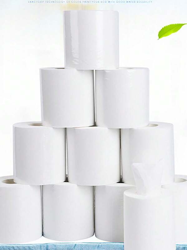 10 لفة من ورق التواليت سميك الطبقات 4 طبقات، ضروريات العائلة تشمل المناديل والمناديل الورقية والمناديل. عبوة عائلية مناسبة للتنظيف والاستخدام اليومي، مصنوعة من مواد ناعمة، مناسبة للمنزل والفندق وغرف الضيوف