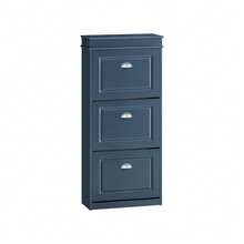 SoBuy 3 Flip-Drawers Shoe Cabinet Shoe Rack Shoe Storage Cupboard Organizer Blue W53 X D24 X H118cm FSR94-B - 藍色 - 查看 12