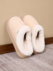 Women's Thermal Lined Warm Slippers For Indoors, Thick Anti-Slip Comfortable House Shoes For Bedroom, Autumn/Winter