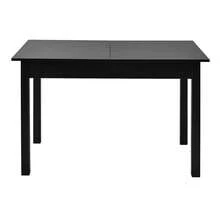 SUN YEE 160cm Extendable Dining Table Wooden Rectangular Kitchen Table Black - Black - View 7