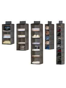 1pc Hanging Foldable Wardrobe With Multiple Compartments For Storing Clothes, Hats, And Hanging Bags. Multi Layer Wardrobe Storage Hanging Bag, Foldable Bra And Underwear Storage Bag, Clothing Sorting Hanging Bag, Clothing Cabinet Storage, Can Be Hung For Storage. Clothing Cabinet Storage, Home&Daily Necessities, Convenient And Practical, Sturdy And Durable