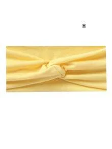 1 pieza Diadema elástica de unicolor para mujer, pañuelo de moda para maquillaje y deporte, diadema vintage, accesorio para el cabello, bandana para mujer