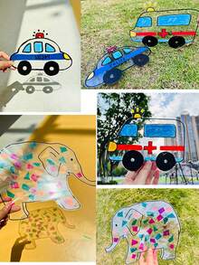 10 片 0.3 毫米彩色 PVC 透明塑料片、8 片 0.5 毫米彩色 PP 磨砂塑料片、彩色塑料薄膜片、用于手工 DIY 的透明塑料片（所有透明塑料片两面均有保护膜，使用前请撕下）